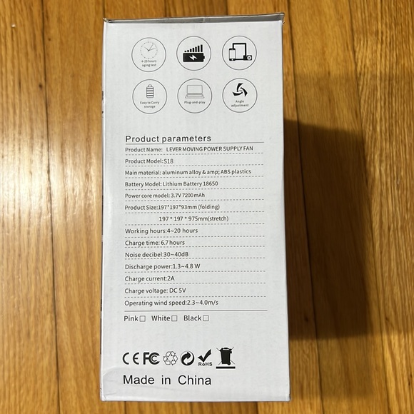 S18 Portable Fan - Picture 4 of 4